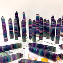 Load image into Gallery viewer, Rainbow fluorite tower
